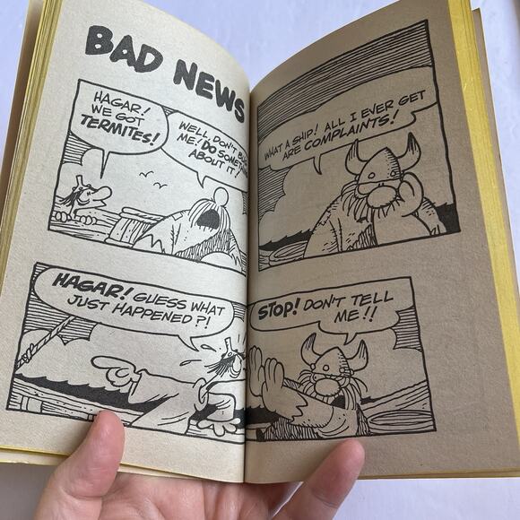 Vintage Hagar The Horrible Vikings Are Fun Dik Browne 1982 Paperback Comic Book - Picture 5 of 7